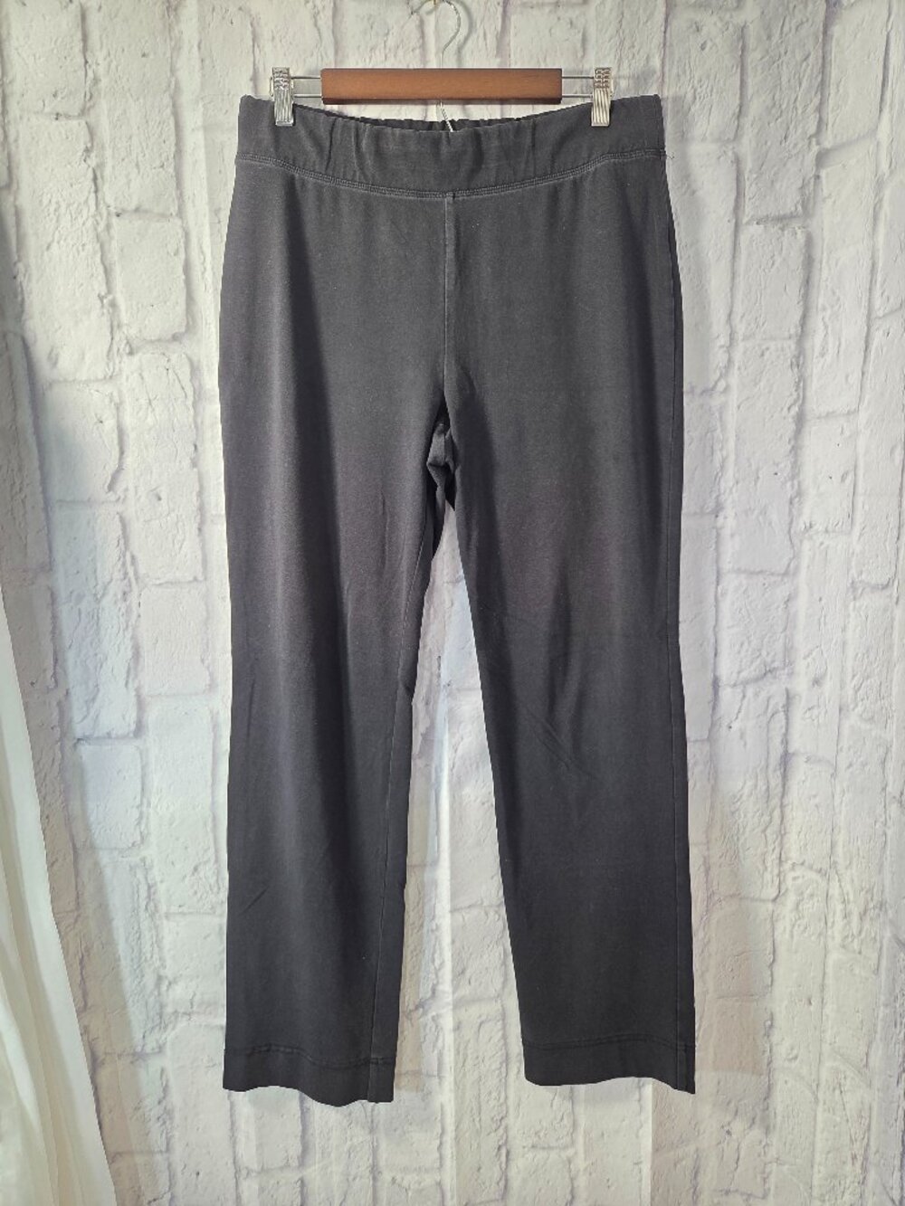 J. Crew Large Black Pull On High Rise Straight Leg Casual Pants